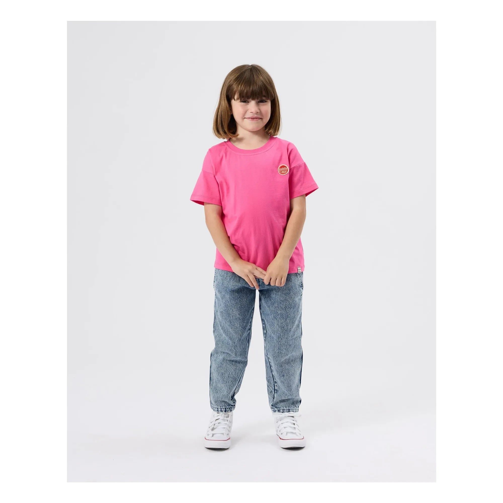 Goldie + Ace – Logo T-Shirt | Fuchsia