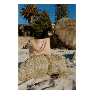 Studio Noos - Streifen-Strandtasche | Blasses Gelb