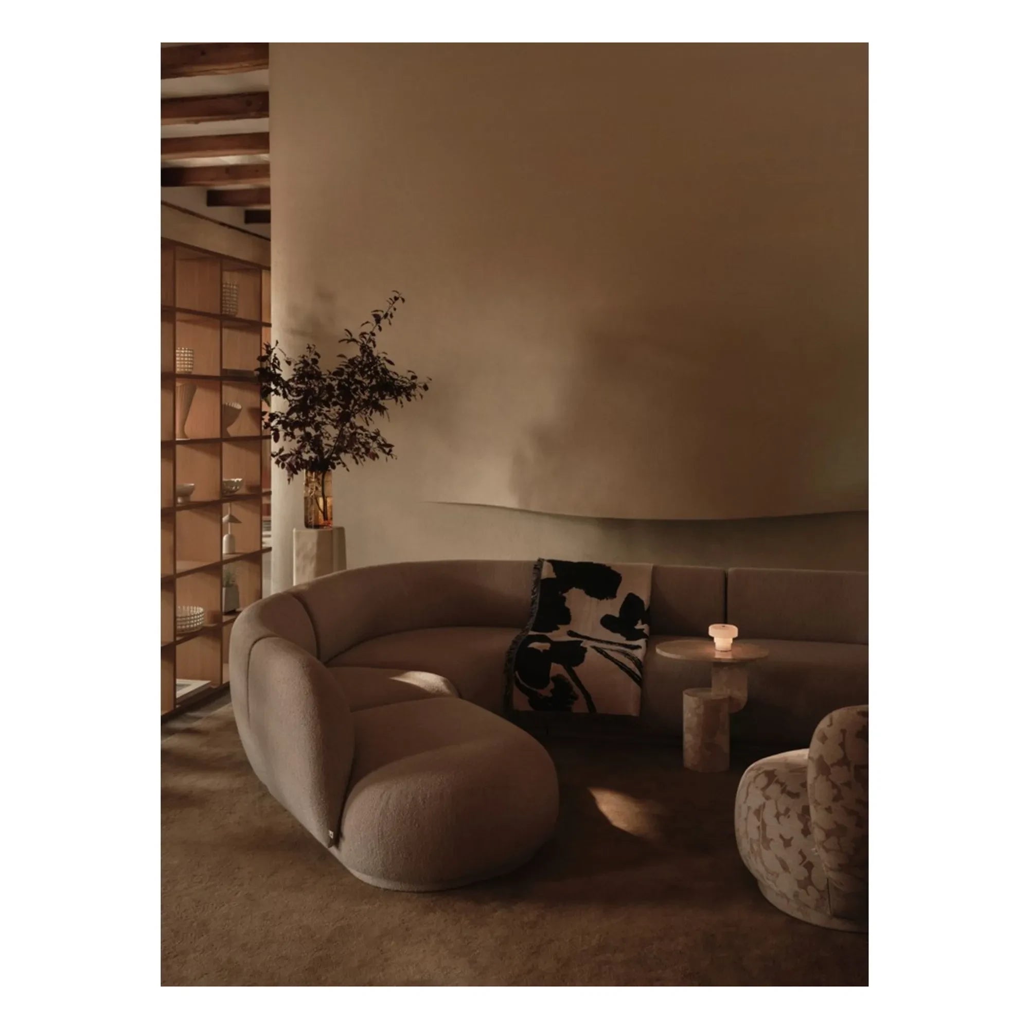 Ferm Living - Cilla Baumwoll-Gobelintuch | Braun