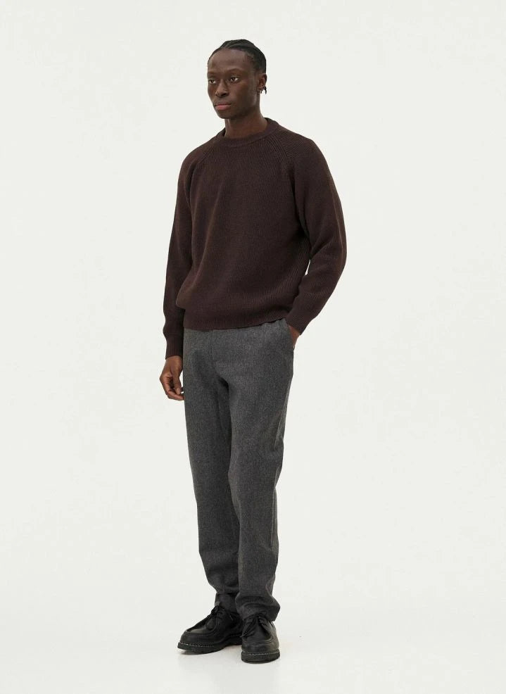 Noyoco - Oslo Pullover aus Merinowolle und Bio-Baumwolle | Braun