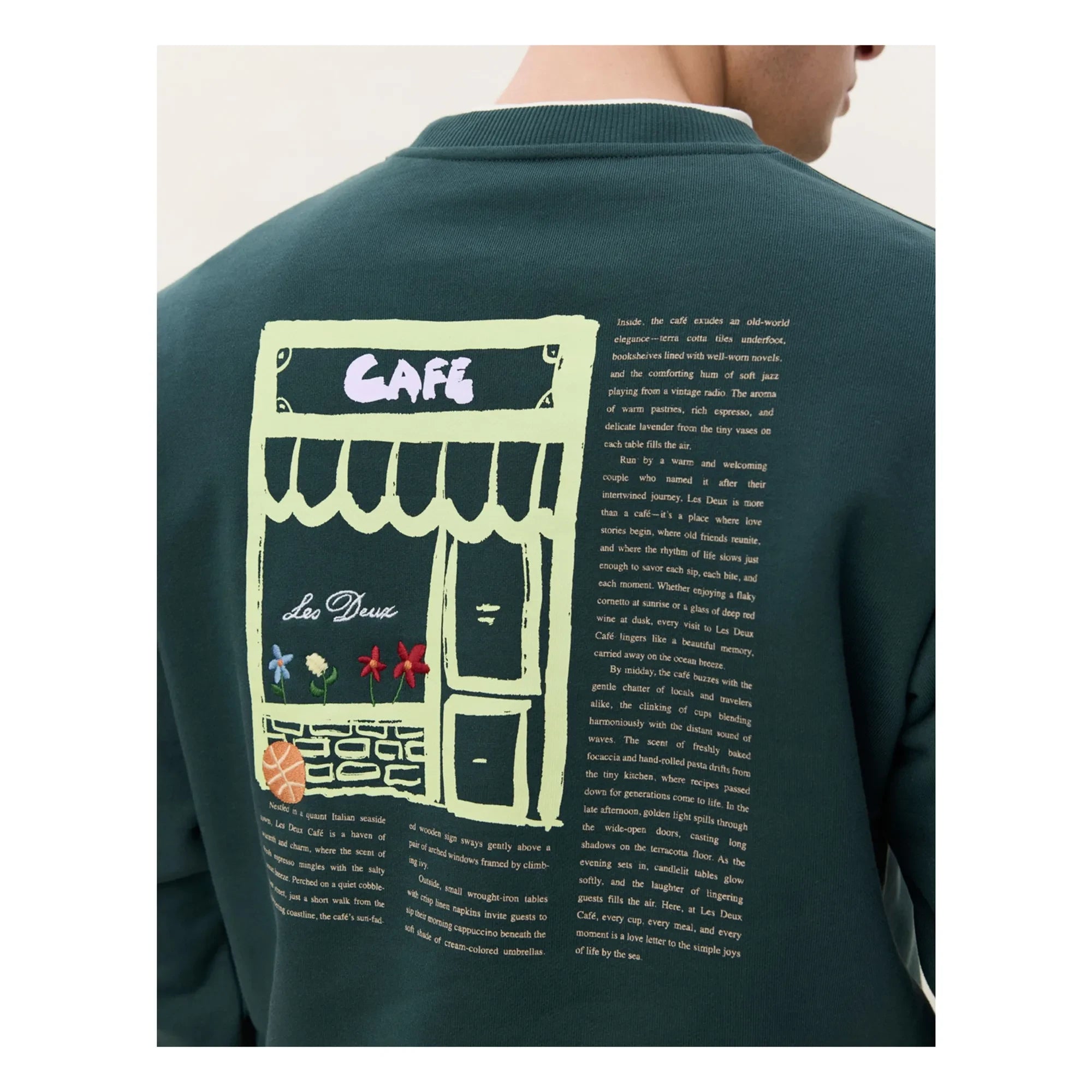 Les Deux - Sweat Café | Dunkelgrün