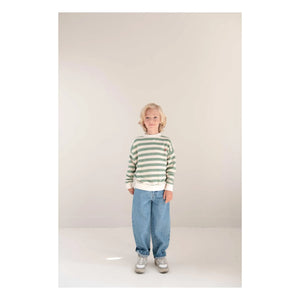 Jenest - Kay Gestreiftes Sweatshirt aus Bio-Baumwolle | Khaki