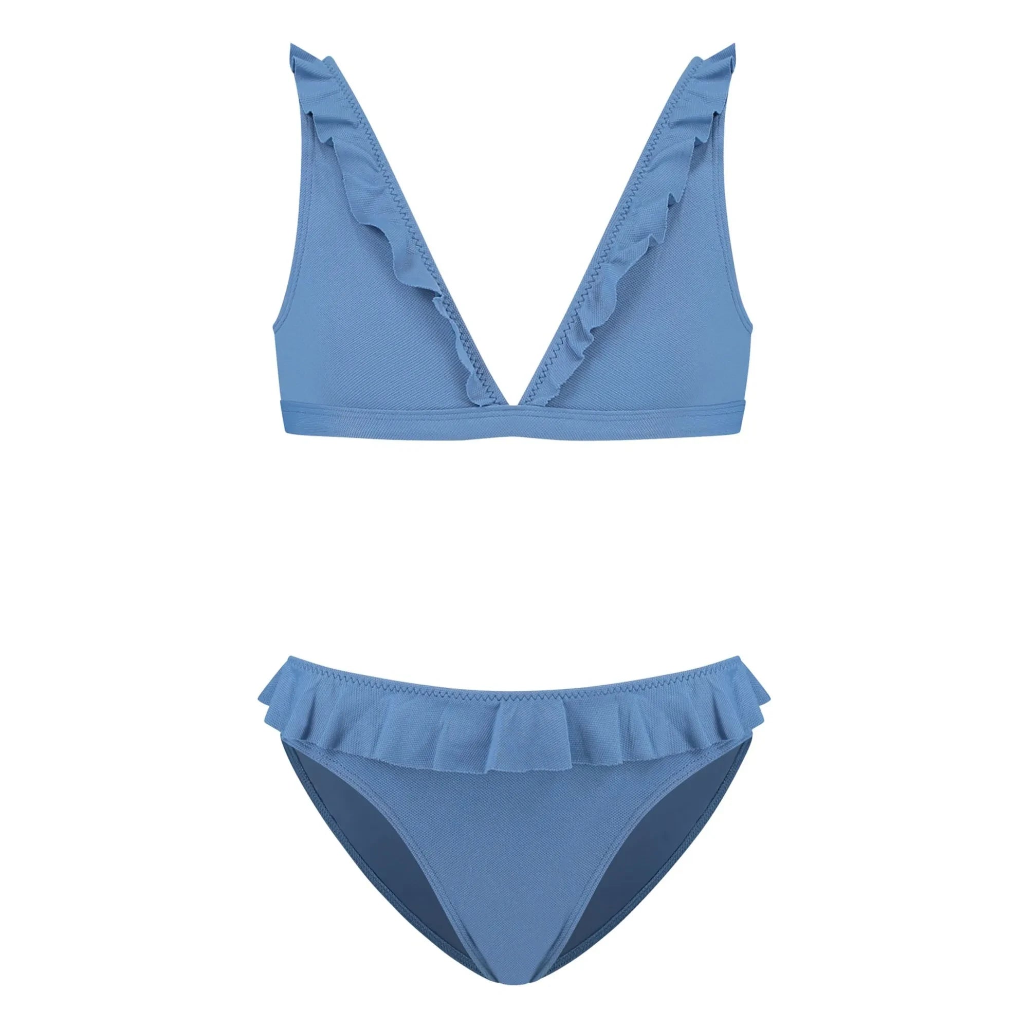 Beachlife - Volant Badeanzug | Blau