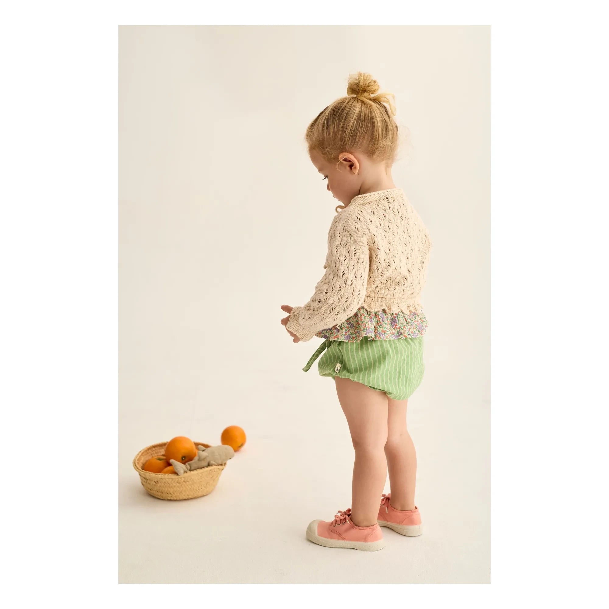 Cozmo - Ivy Pointelle Recycelte Faser Strickjacke | Elfenbein