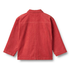 Wheat - Sage Samt-Hemdjacke Bio-Baumwolle | Rot