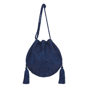 M.A.B.E. – Bestickte Averi Tasche | Marineblau