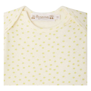 Bonpoint - Timi Pois Bio-Baumwoll-T-Shirt und Leggings-Set | Ecru