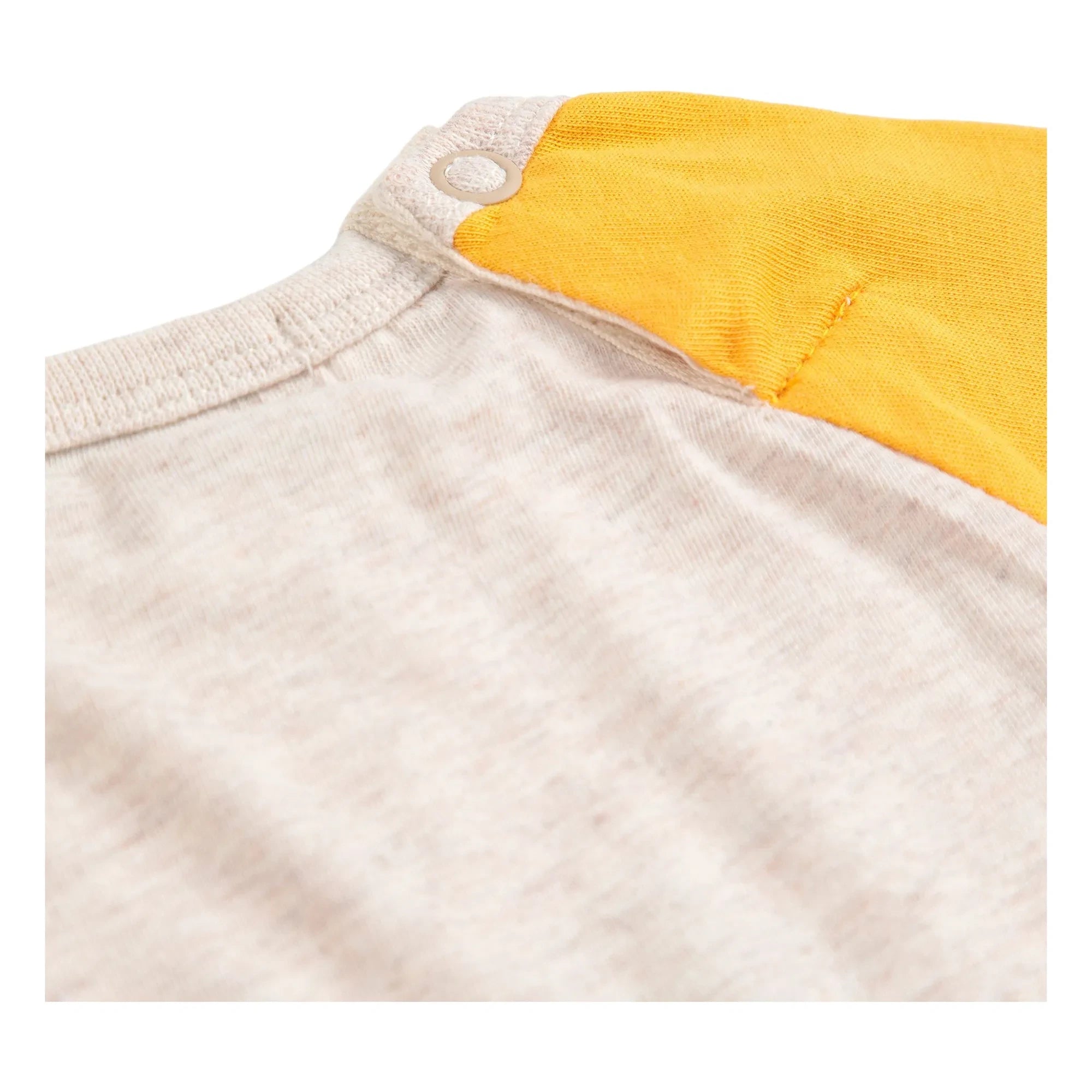 Bobo Choses - T-Shirt aus Bio-Baumwolle mit Farbblock und Kleeblatt | Ecru