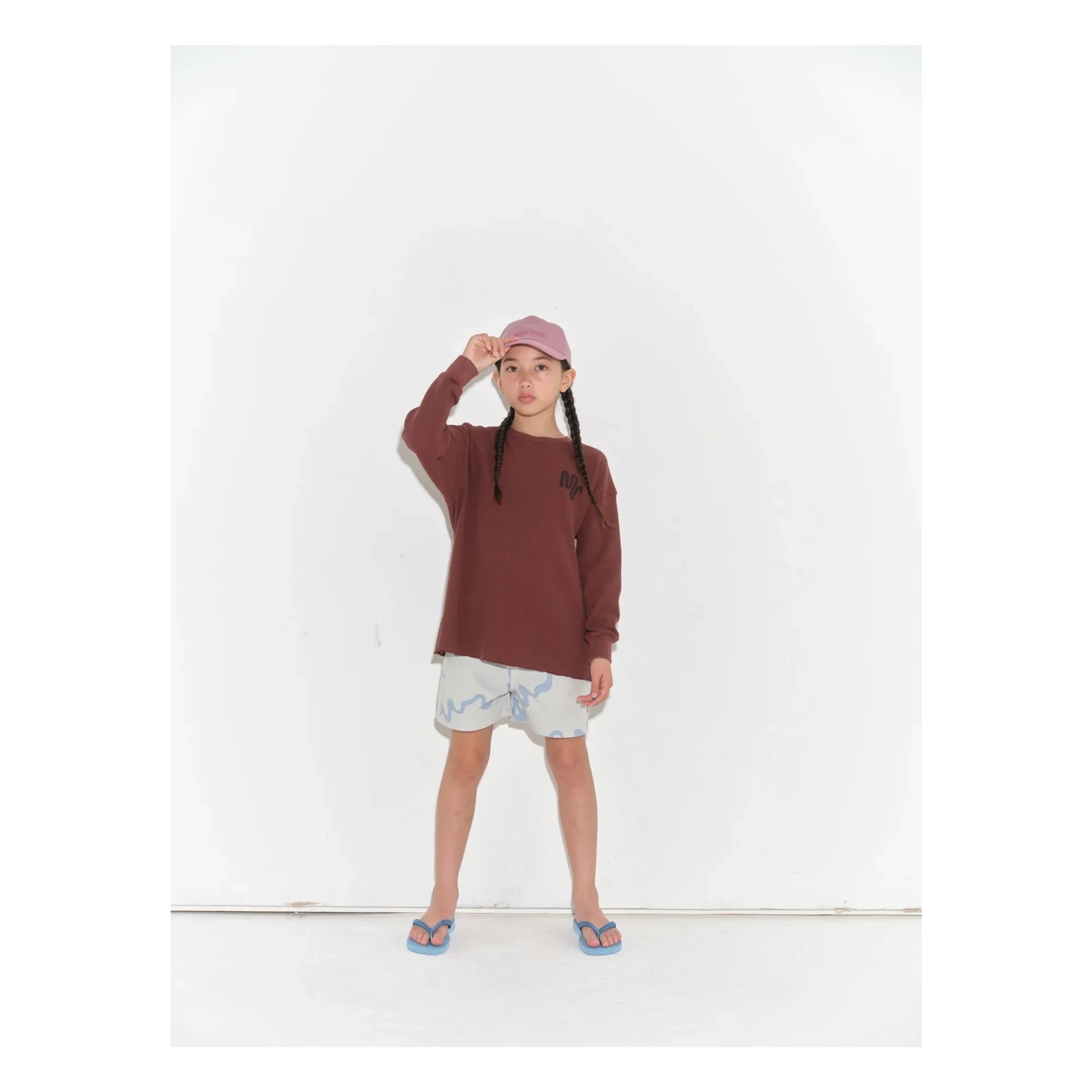 Main Story - Waffle Logo Bio-Baumwoll-T-Shirt | Schokolade