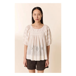 Leon & Harper - Cindie Bluse aus Bio-Baumwolle | Weiß