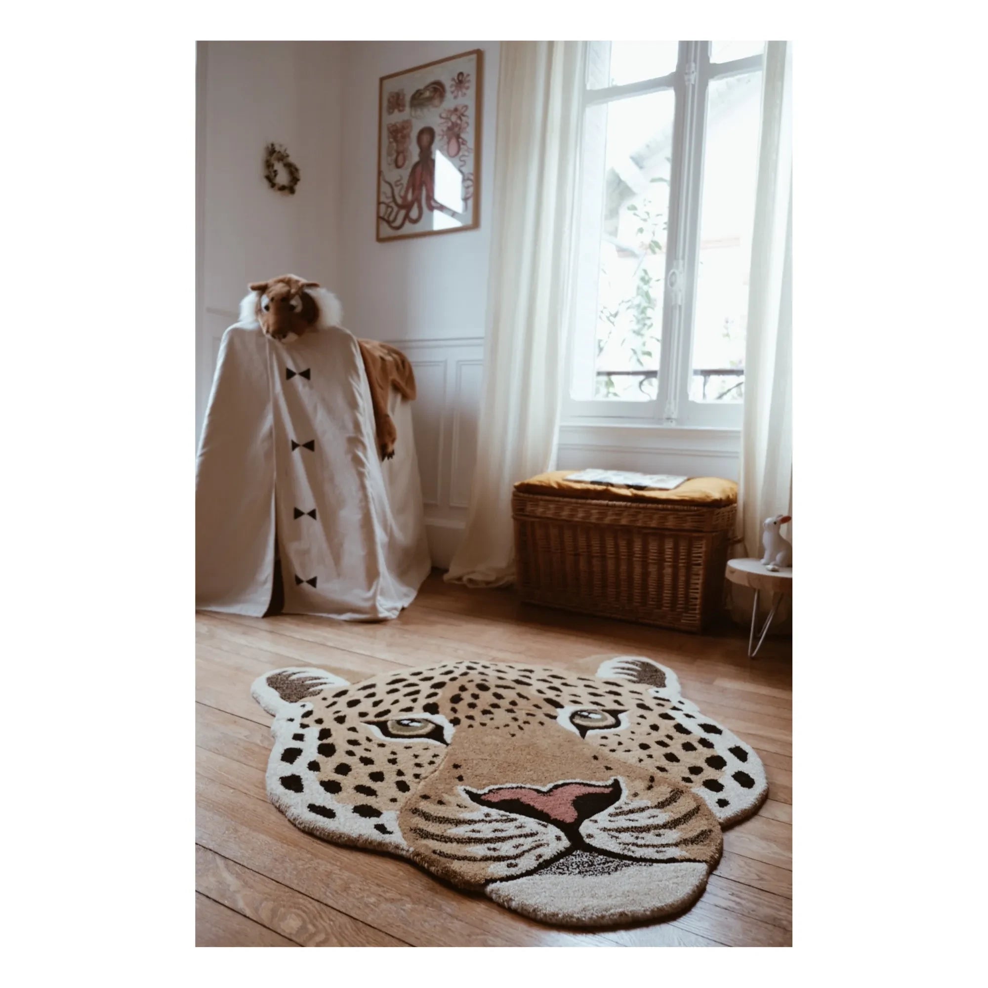 Doing Goods - Himani Leopard Kopf-Teppich | Braun
