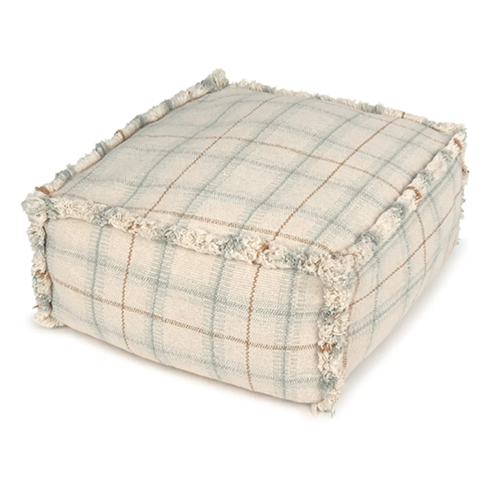 Lorena Canals - Tartan Pouf | Eisblau
