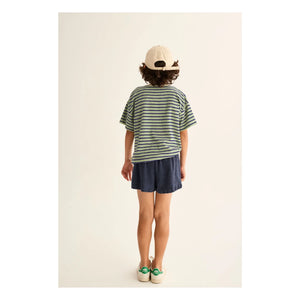 Cozmo - Enea Gestreiftes Handtuch-T-Shirt | Marine