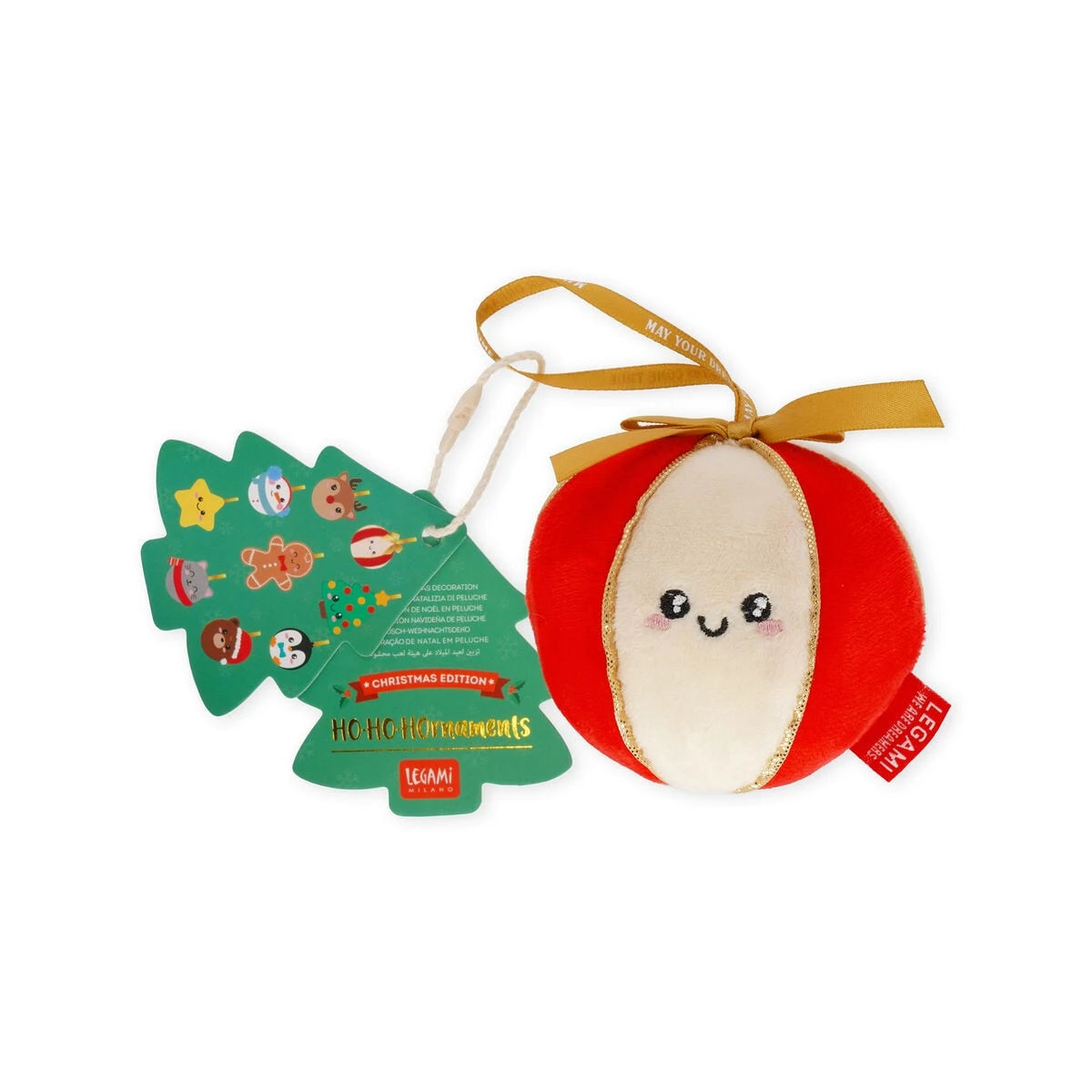 Legami - Plüschspielzeug Weihnachtsdekoration - Ball - Oh-Oh-Ohrnaments