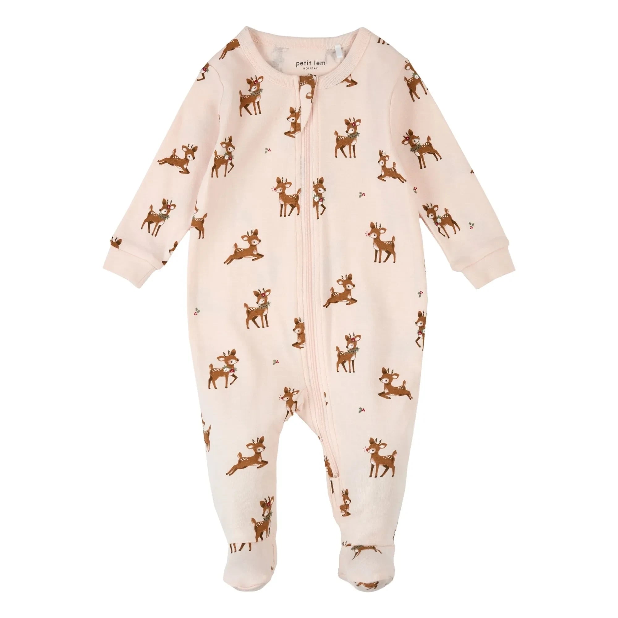 Petit Lem - Strampelpyjama Rennes Bio-Baumwolle | Blassrosa