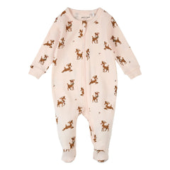 Petit Lem - Strampelpyjama Rennes Bio-Baumwolle | Blassrosa