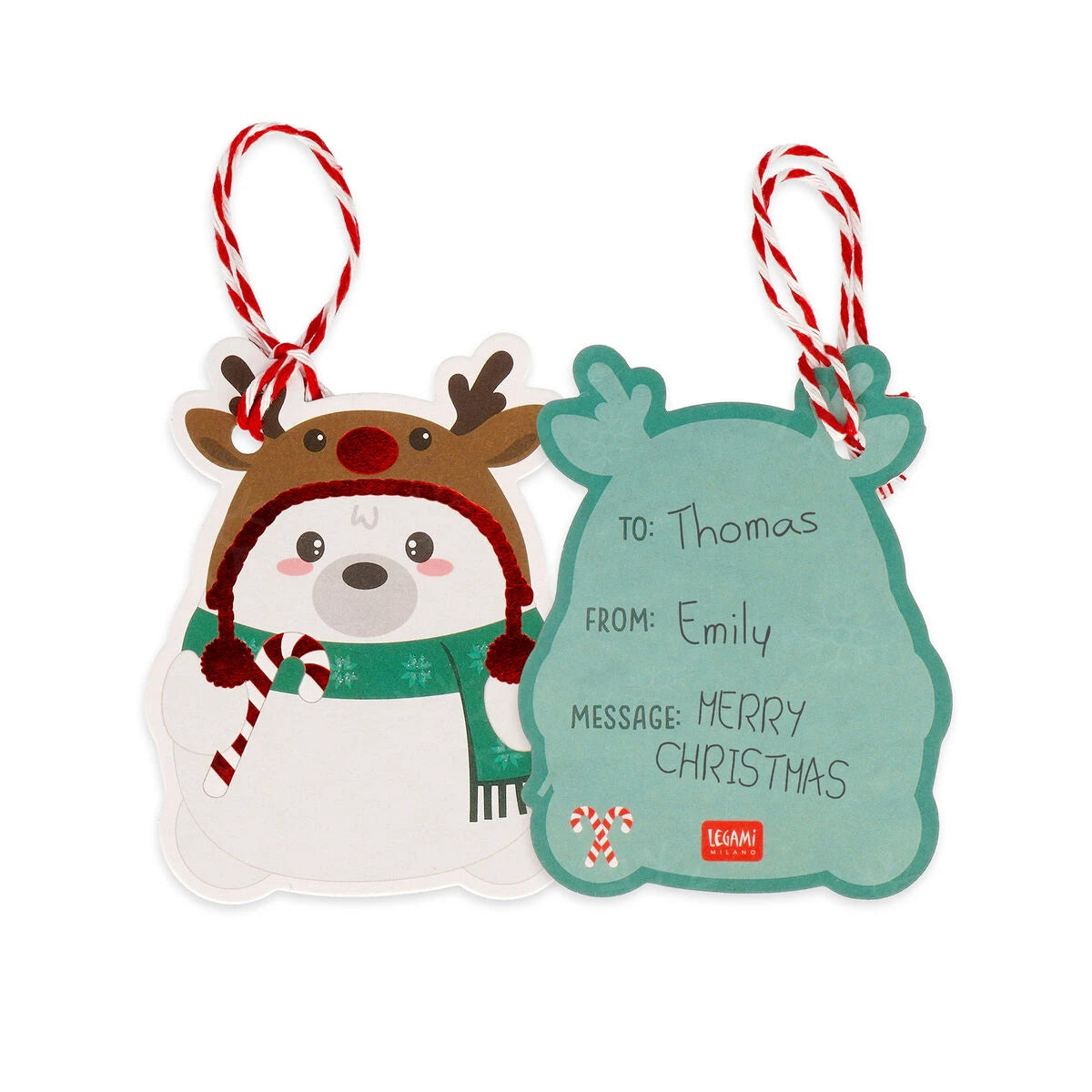 Legami - Set 10 Weihnachtsgeschenkanhänger