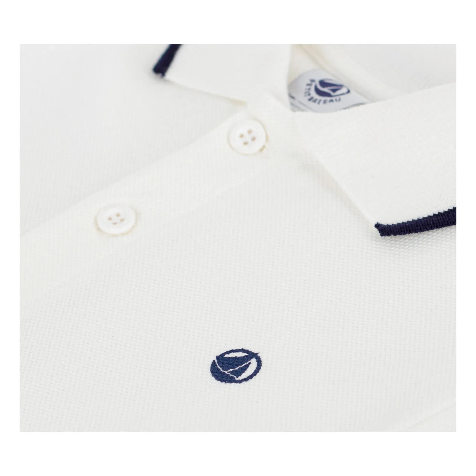 Petit Bateau - Organik pamuk polo tişört | Beyaz