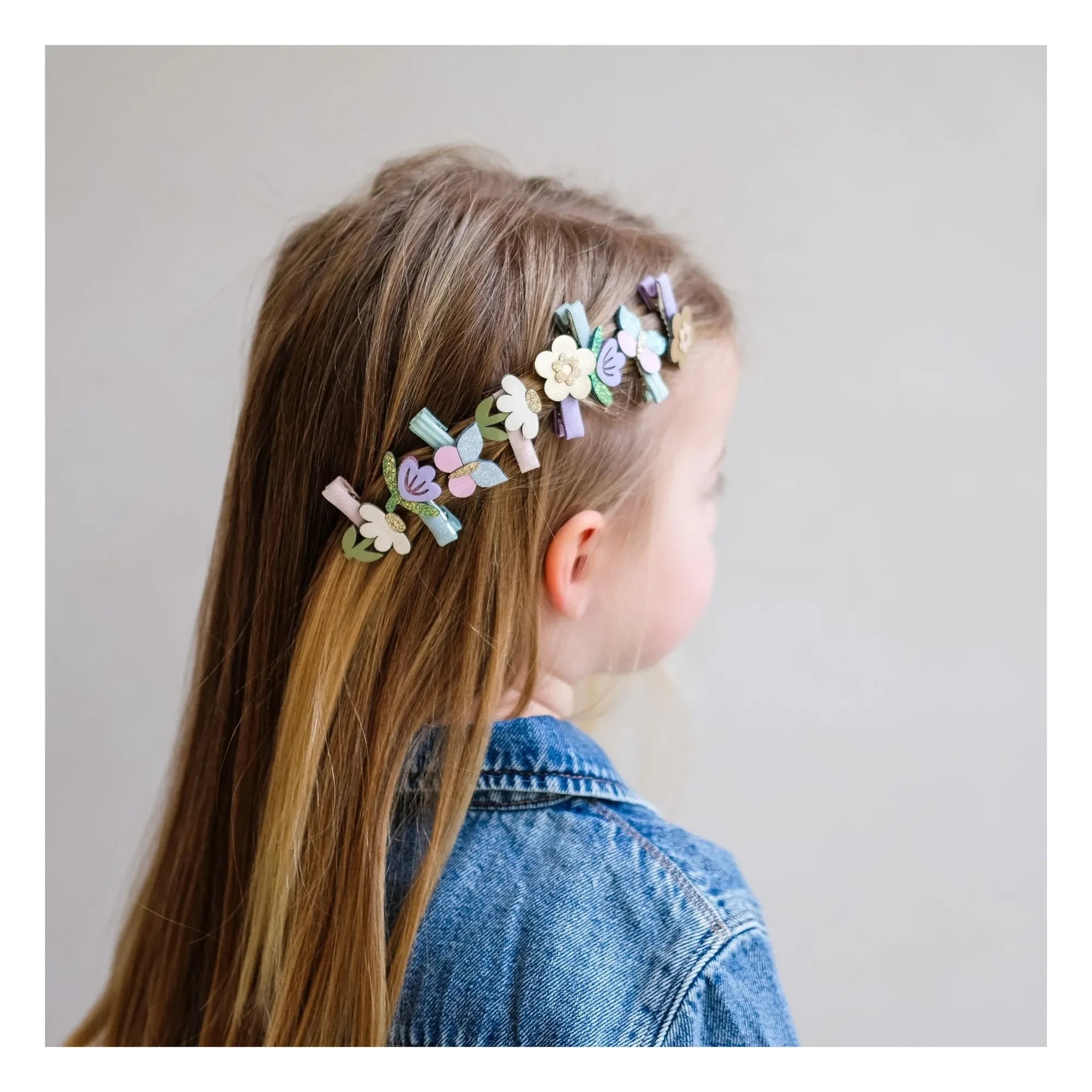 Mimi & Lula – Haargummis mit Mini-Blumen (8er-Set) | Lila