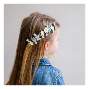 Mimi & Lula – Haargummis mit Mini-Blumen (8er-Set) | Lila
