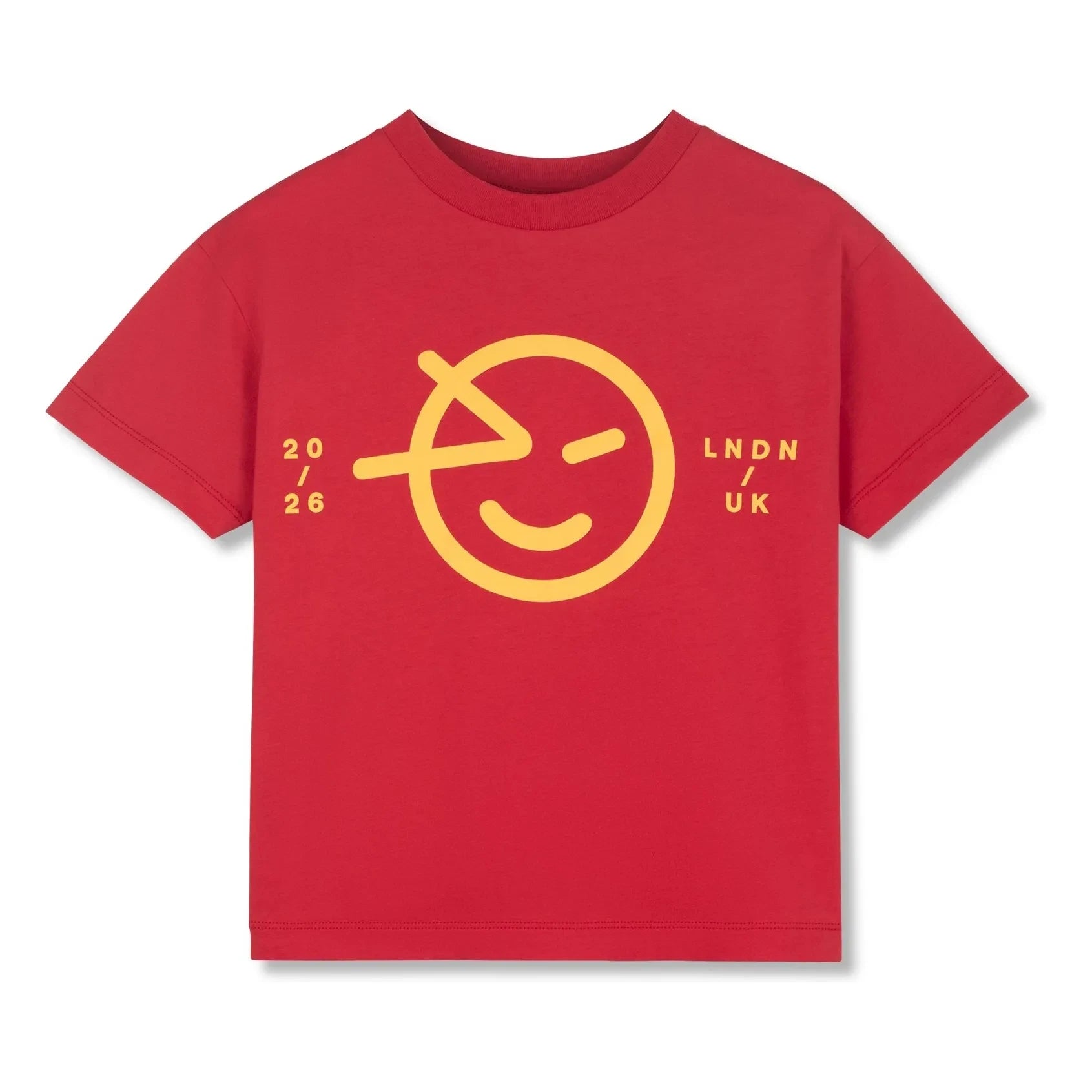 Wynken - Smiley T-Shirt Bio-Baumwolle | Rot