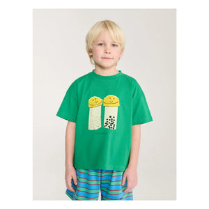 Bobo Choses - Salt and Pepper Bio-Baumwolle T-Shirt und Shorts Set | Grün