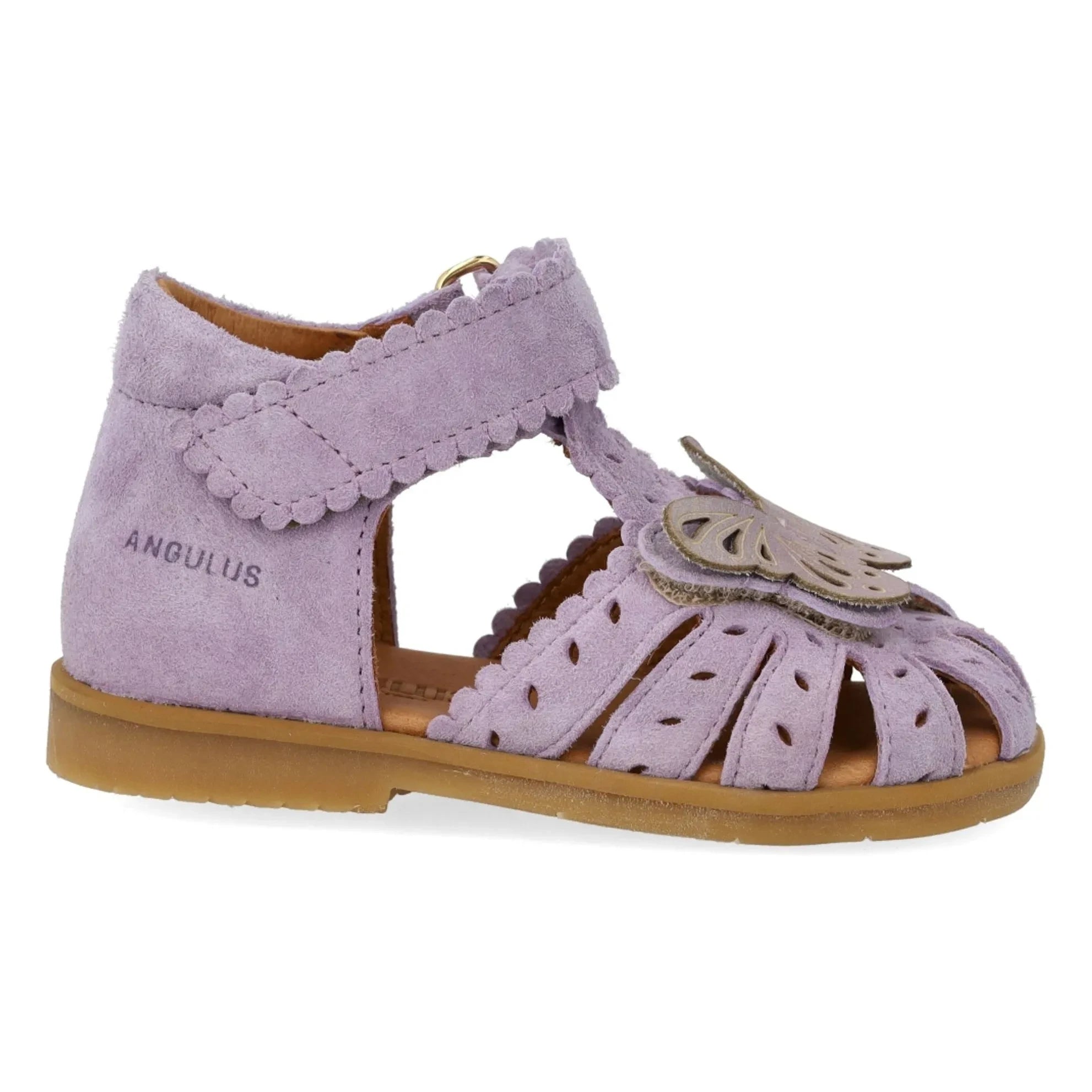 Angulus - Kratzige Schmetterling Wildleder Sandalen | Flieder