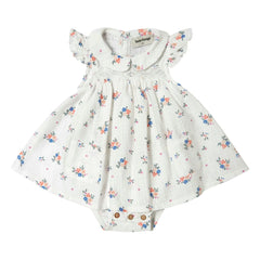Tocoto Vintage - Blumenkleid | Weiß