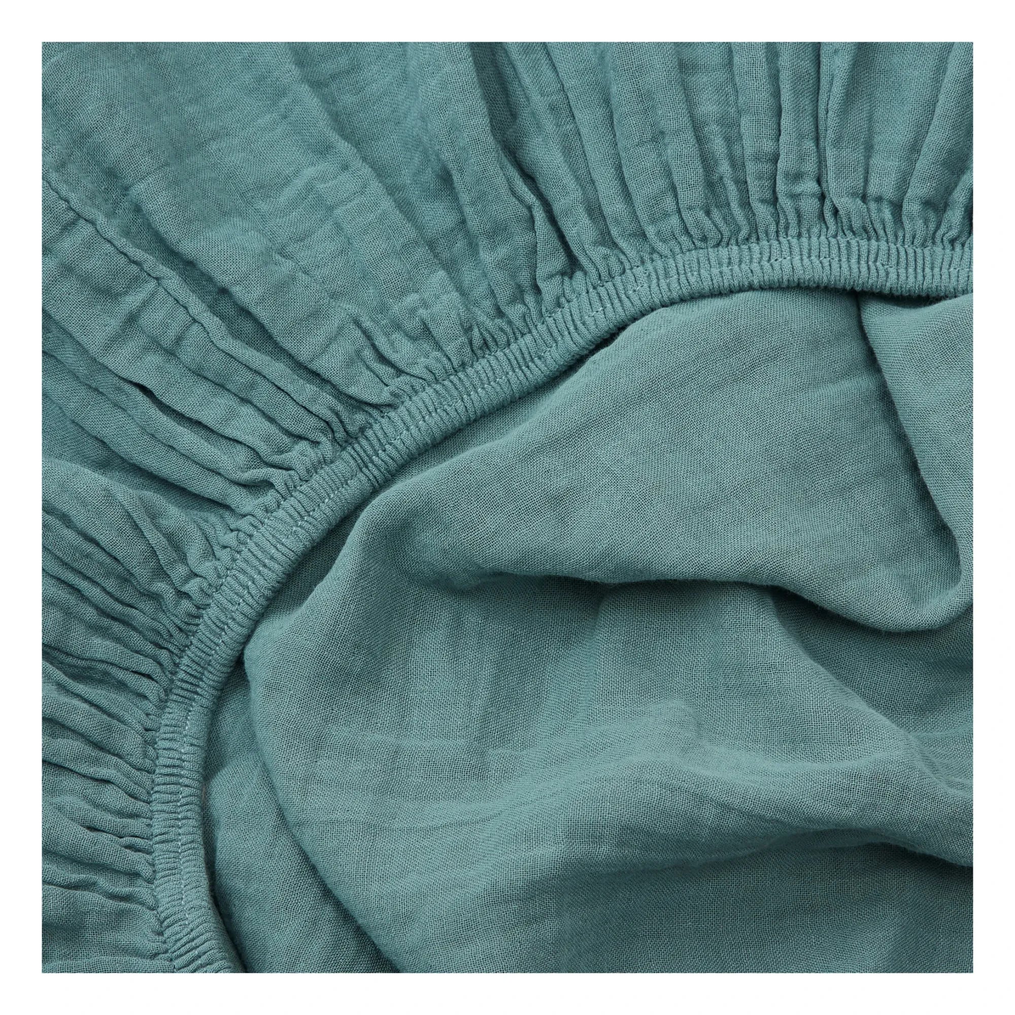 Haomy – Dili Pamuk Voile Spannbettlaken | Bleu stone