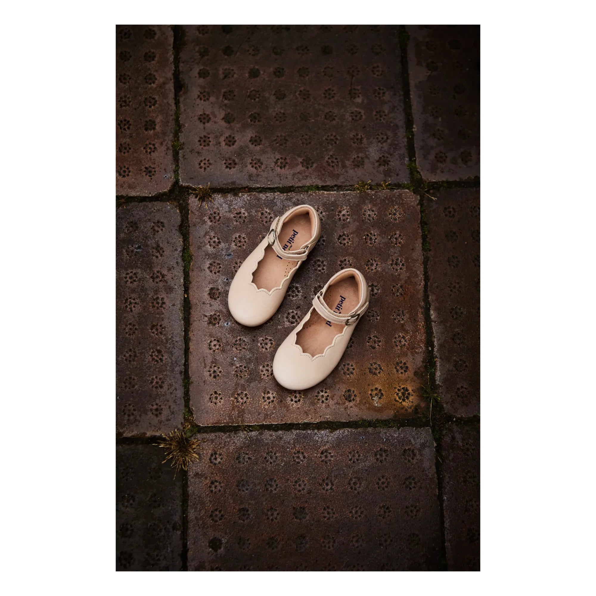 Petit Nord – Mary Jane Schuhe mit Rüschen | Creme