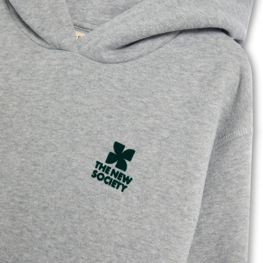 Die neue Gesellschaft – TNS Logo Kapüşonlu Sweatshirt | Gri