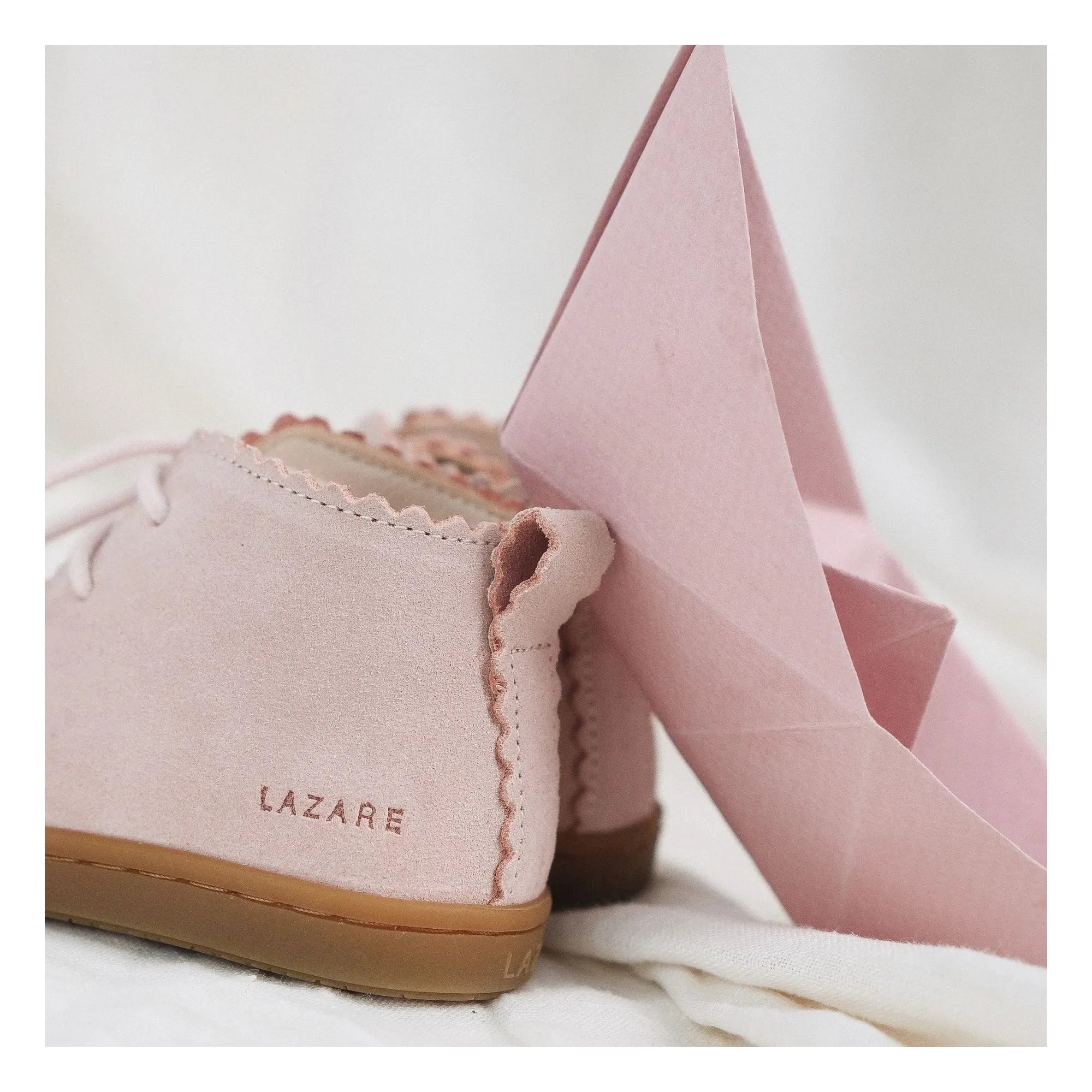 Lazare - Feston Raoul Wildleder Sneakers mit Schnürung | Puderrosa