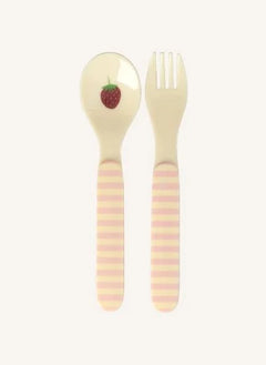 Rice - ABC Melamin Besteckset | Pudra Rosa