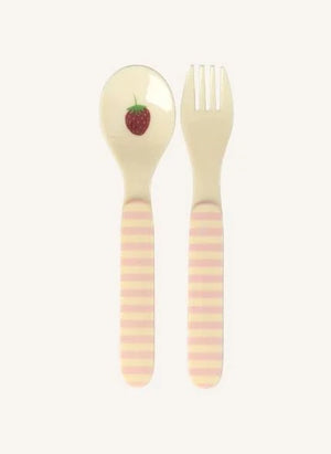 Rice - ABC Melamin Besteckset | Pudra Rosa