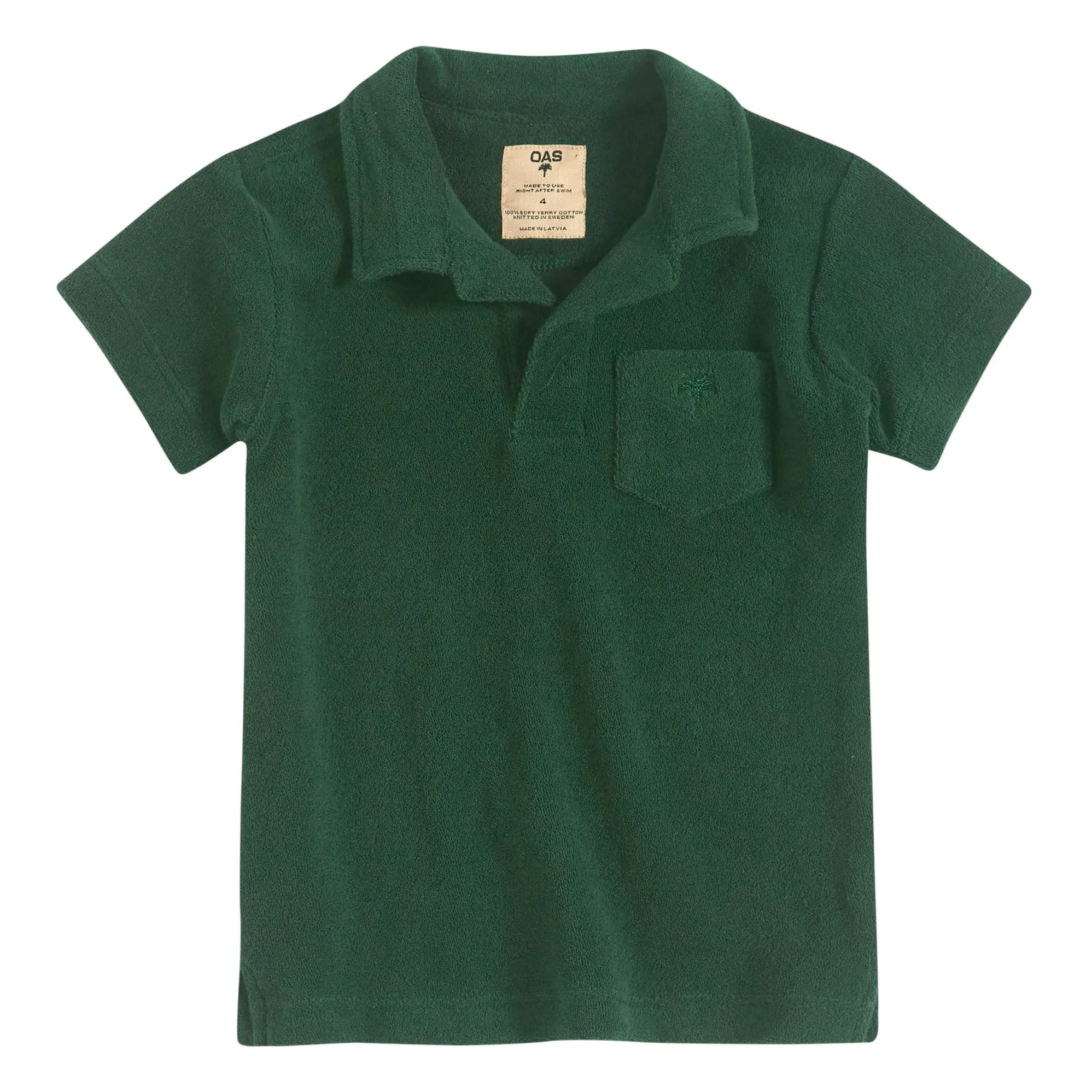 OAS - Frottee-Poloshirt | Chromgrün