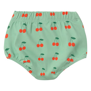 Tinycottons - Badehose mit Kirschmuster | Grün