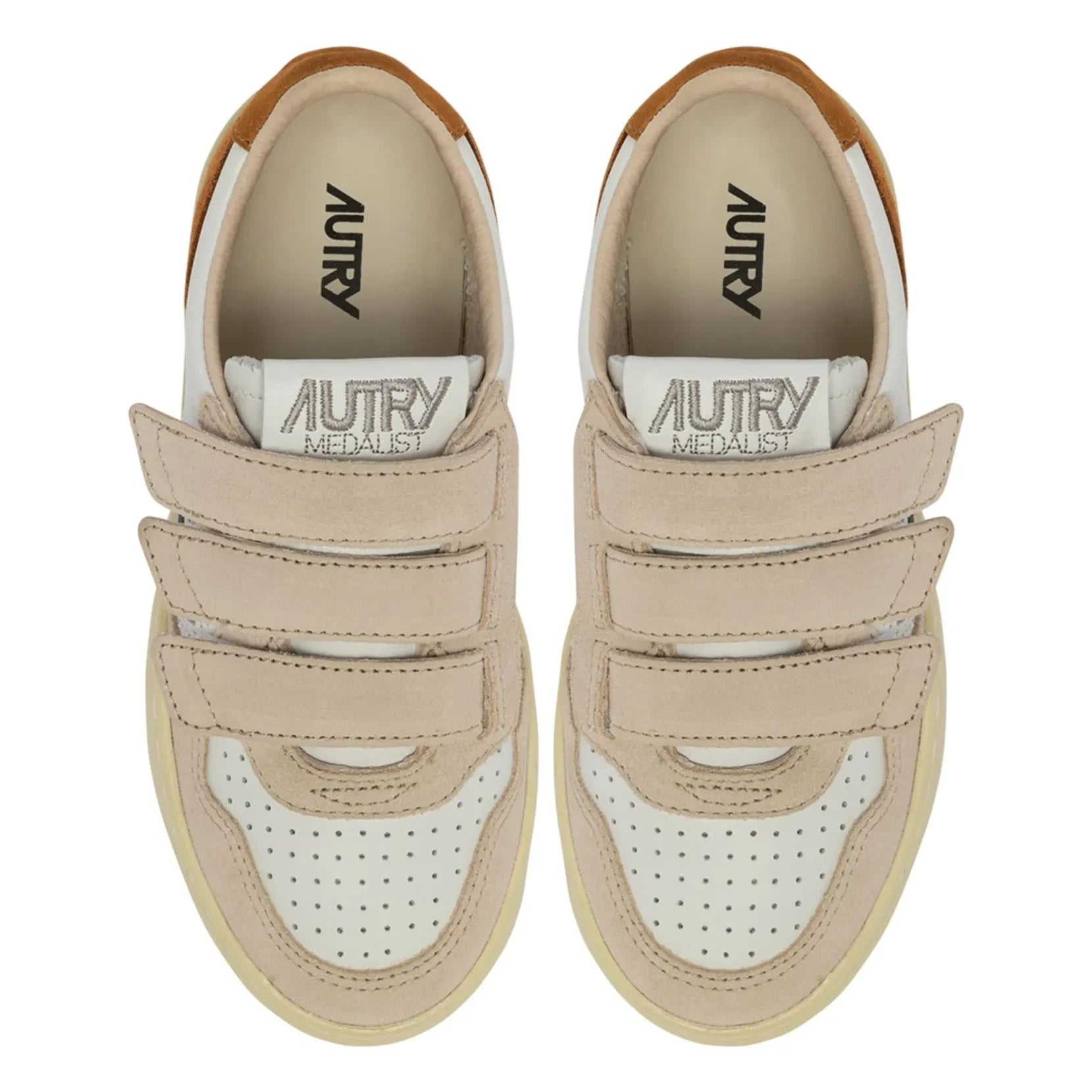 Autry - Kids Kidstripes Low Tricolor Wildleder-Sneaker | Camel