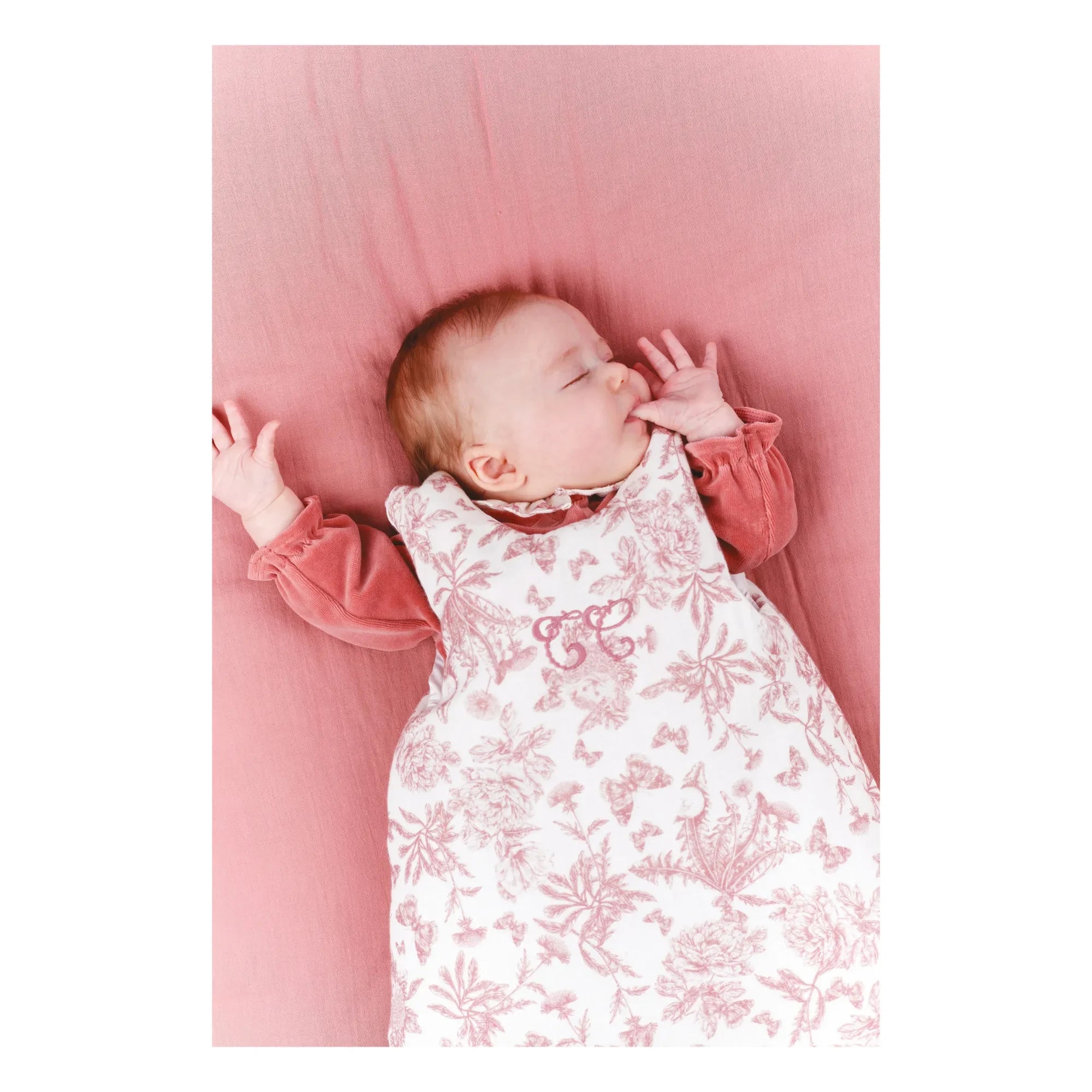 Tartine et Chocolat - Toile de Jouy Baby-Schlafsack | Pfirsich