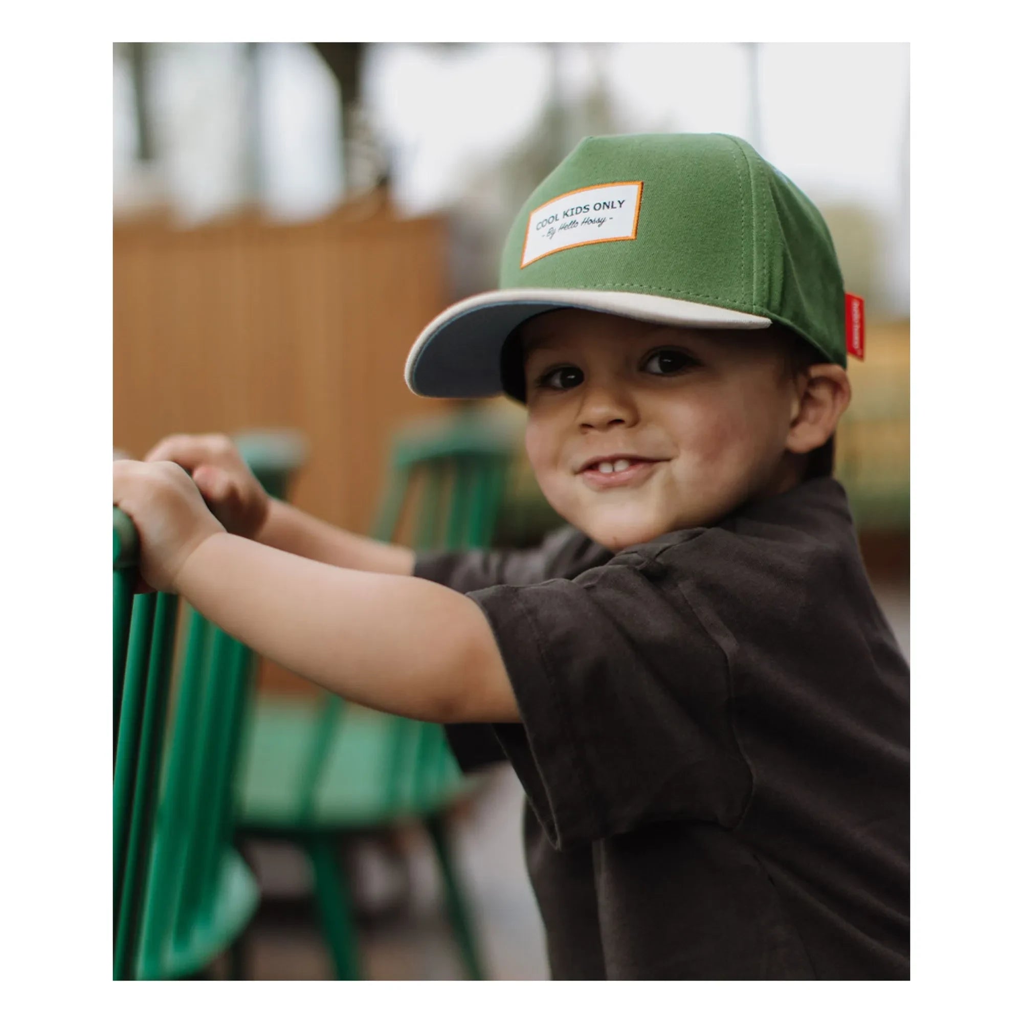 Hello Hossy - Organische Baumwolle Mini Curved Visor Cap | Grün