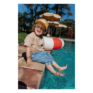 Hello Hossy - Trucker Mini Bio-Baumwoll-Kappe mit gebogenem Schirm | Camel