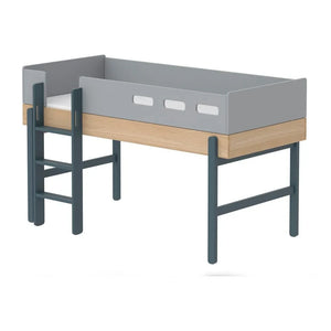 Flexa - Popsicle Halbhohes Bett mit Leiter 90x200cm | Blau