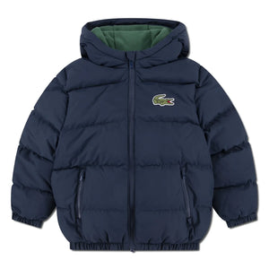 Lacoste - Geri Dönüştürülmüş Elyaf Logolu Dolgulu Mont | Lacivert