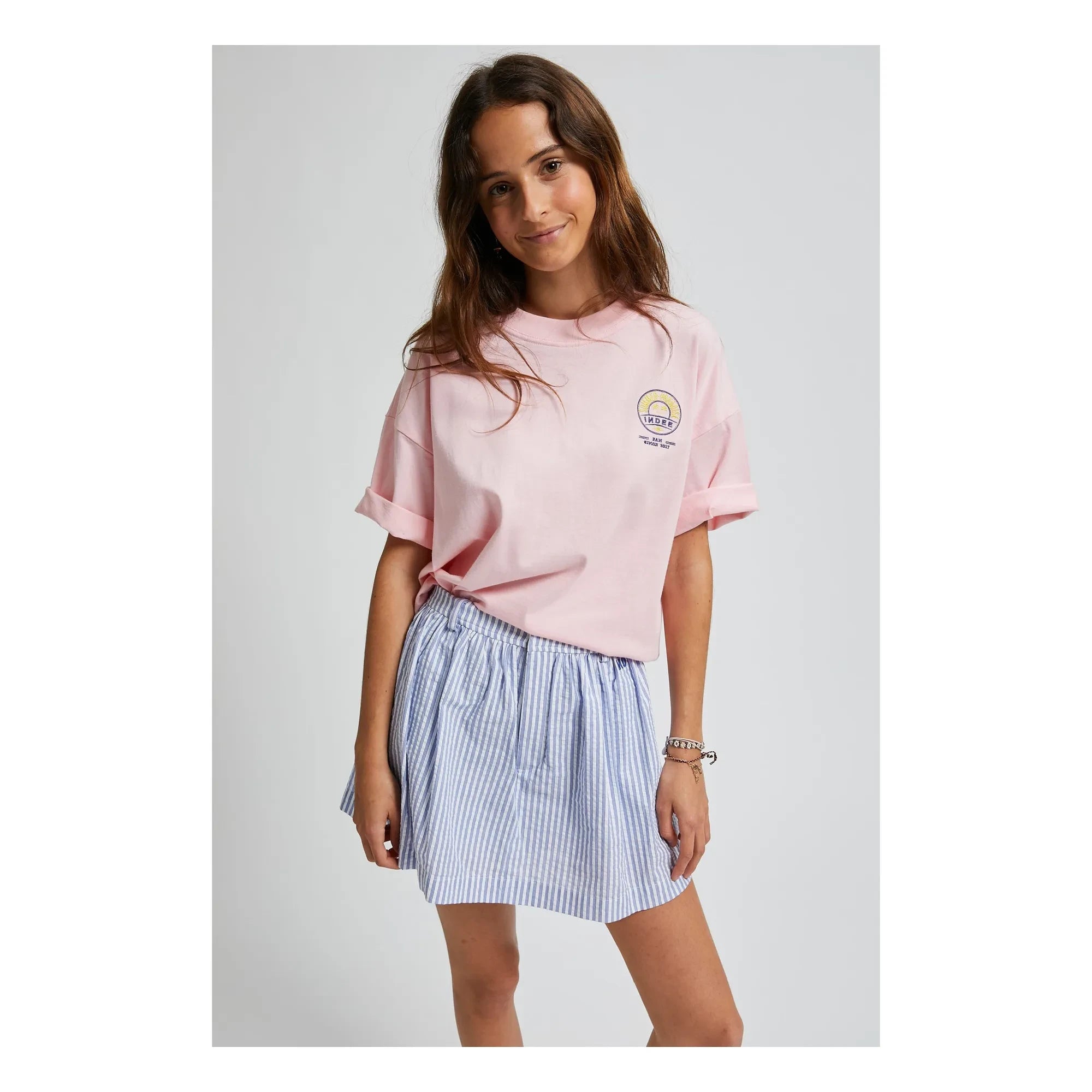 Indee - Gestreifte Vincennes Rockhose | Blau