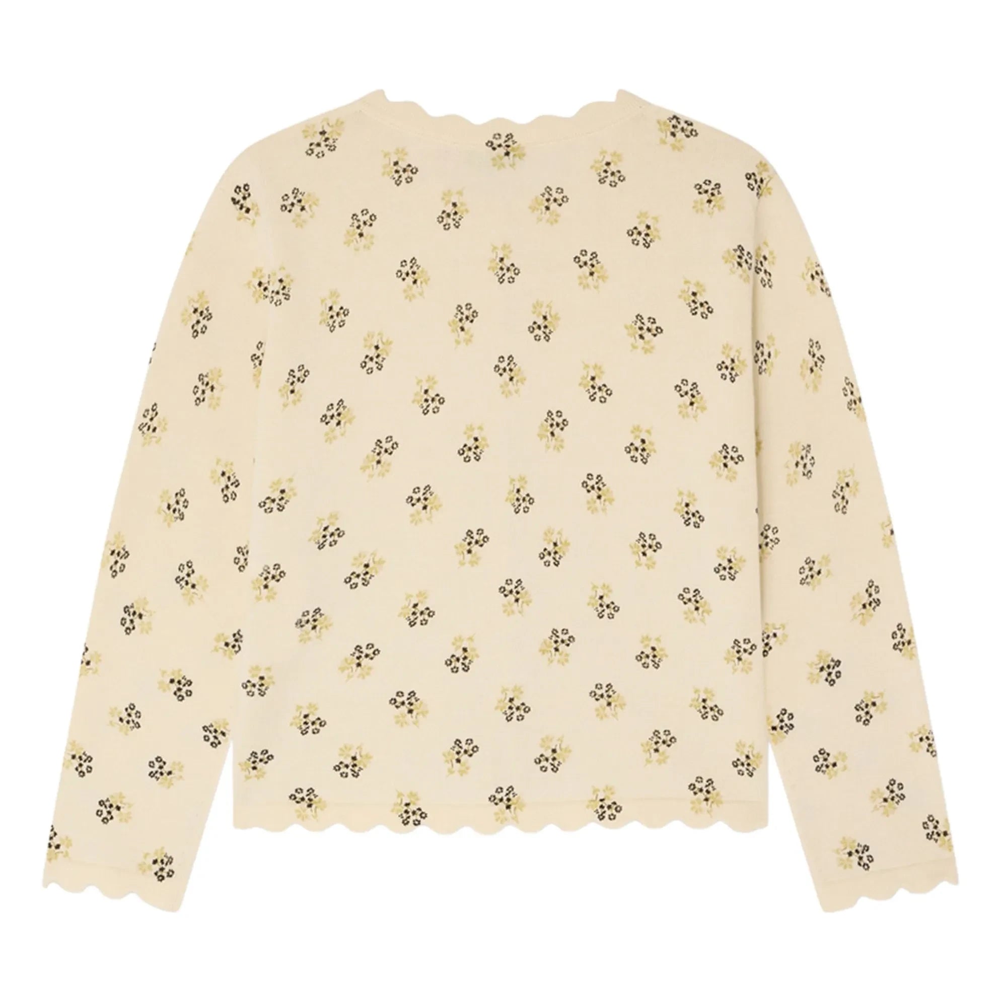 Bonpoint - Lume Fleuri Bio-Baumwolle Strickjacke | Ecru