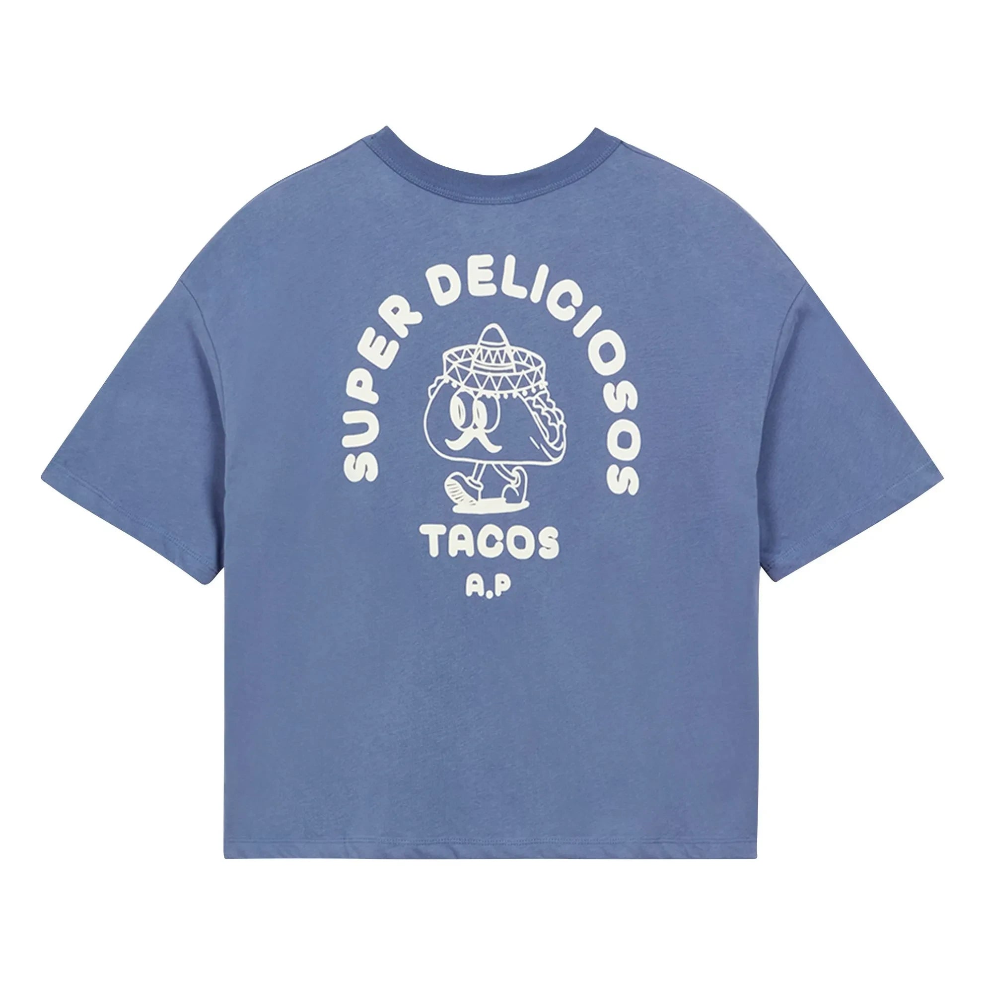 a.p - Super Tacos Bio-Baumwoll-T-Shirt | Nachtblau