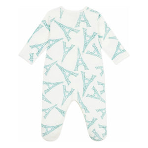 Petit Bateau - Dors Bien Eiffelturm Pyjama | Weiß