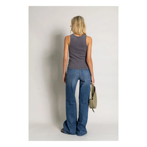 Smallable Woman - Ayla Ripp-Tanktop aus Bio-Baumwolle | Anthrazit