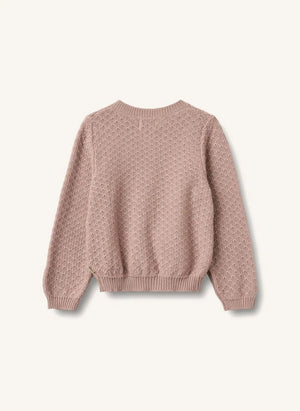 Wheat - Magnella Bio-Baumwoll-Strickjacke | Puderrosa