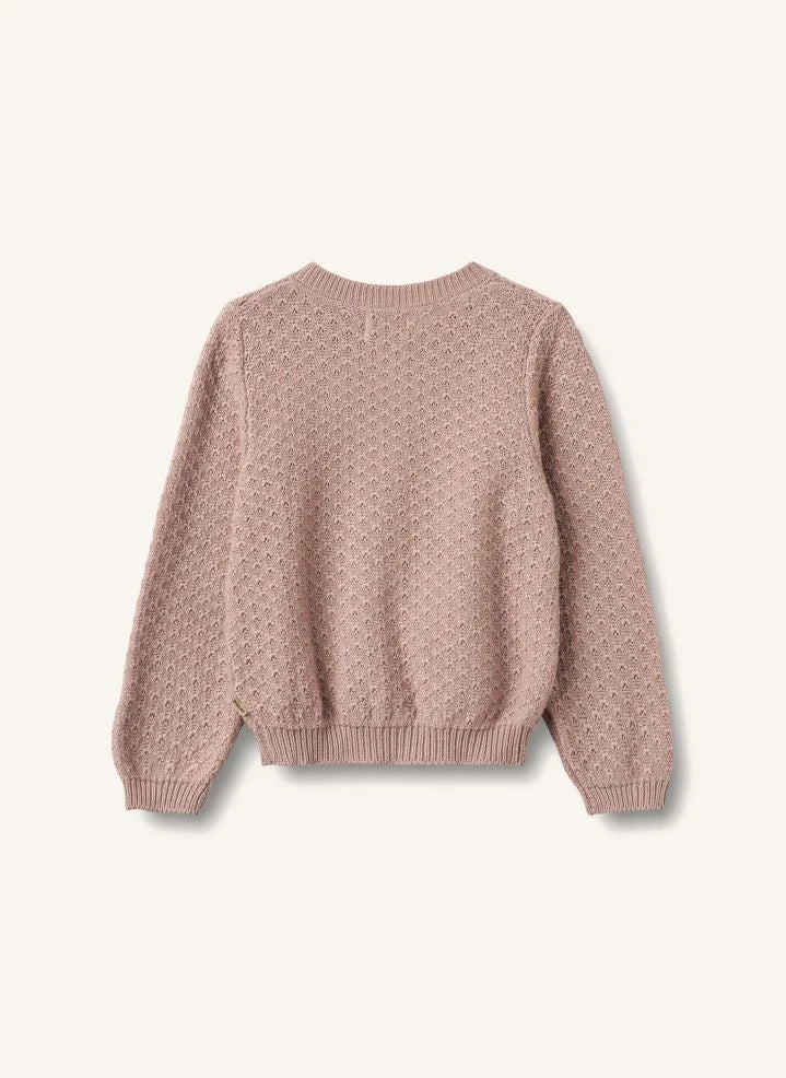Wheat - Magnella Bio-Baumwoll-Strickjacke | Puderrosa