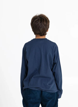Smallable Kid - Bam "Keep On Moving" Organisches Baumwoll-T-Shirt | Grau Blau